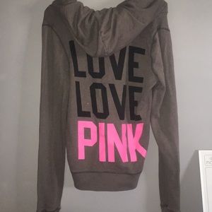 Gray and Pink PINK Sweatshirt